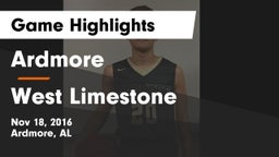 Ardmore  vs West Limestone  Game Highlights - Nov 18, 2016