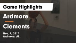 Ardmore  vs Clements  Game Highlights - Nov. 7, 2017