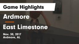 Ardmore  vs East Limestone  Game Highlights - Nov. 30, 2017