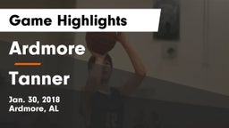 Ardmore  vs Tanner  Game Highlights - Jan. 30, 2018