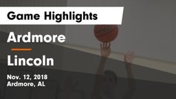 Ardmore  vs Lincoln  Game Highlights - Nov. 12, 2018