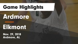 Ardmore  vs Elkmont  Game Highlights - Nov. 29, 2018