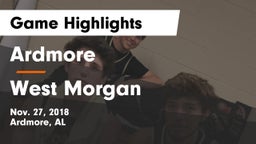 Ardmore  vs West Morgan  Game Highlights - Nov. 27, 2018
