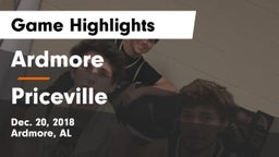 Ardmore  vs Priceville  Game Highlights - Dec. 20, 2018