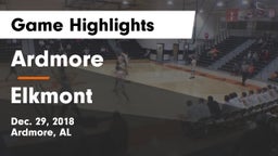 Ardmore  vs Elkmont  Game Highlights - Dec. 29, 2018