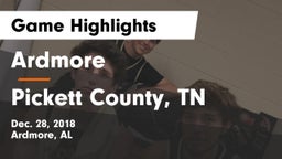 Ardmore  vs Pickett County, TN Game Highlights - Dec. 28, 2018