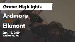 Ardmore  vs Elkmont  Game Highlights - Jan. 10, 2019