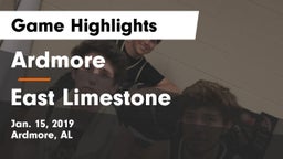 Ardmore  vs East Limestone  Game Highlights - Jan. 15, 2019