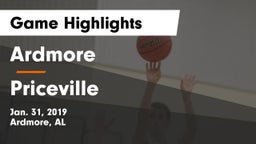 Ardmore  vs Priceville  Game Highlights - Jan. 31, 2019