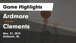 Ardmore  vs Clements  Game Highlights - Nov. 21, 2019