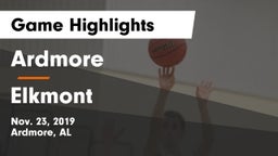Ardmore  vs Elkmont  Game Highlights - Nov. 23, 2019