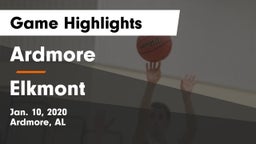 Ardmore  vs Elkmont  Game Highlights - Jan. 10, 2020