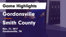 Gordonsville  vs Smith County  Game Highlights - Nov. 21, 2017