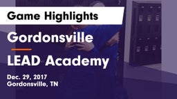 Gordonsville  vs LEAD Academy  Game Highlights - Dec. 29, 2017