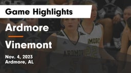 Ardmore  vs Vinemont  Game Highlights - Nov. 4, 2023