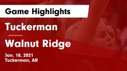 Tuckerman  vs Walnut Ridge  Game Highlights - Jan. 18, 2021