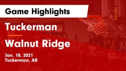 Tuckerman  vs Walnut Ridge  Game Highlights - Jan. 18, 2021