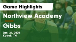 Northview Academy vs Gibbs  Game Highlights - Jan. 21, 2020