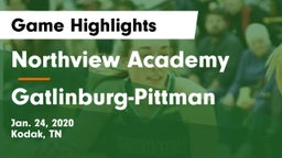Northview Academy vs Gatlinburg-Pittman  Game Highlights - Jan. 24, 2020