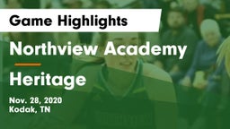Northview Academy vs Heritage  Game Highlights - Nov. 28, 2020