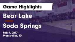Bear Lake  vs Soda Springs Game Highlights - Feb 9, 2017