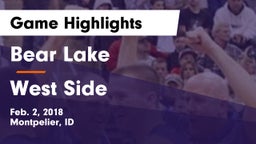 Bear Lake  vs West Side Game Highlights - Feb. 2, 2018