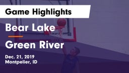 Bear Lake  vs Green River  Game Highlights - Dec. 21, 2019
