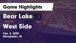 Bear Lake  vs West Side  Game Highlights - Feb. 5, 2020