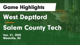West Deptford  vs Salem County Tech Game Highlights - Jan. 21, 2020