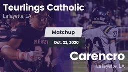 Matchup: Teurlings Catholic vs. Carencro  2020