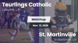 Matchup: Teurlings Catholic vs. St. Martinville  2020