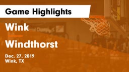 Wink  vs Windthorst  Game Highlights - Dec. 27, 2019