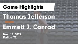 Thomas Jefferson  vs Emmett J. Conrad  Game Highlights - Nov. 10, 2023