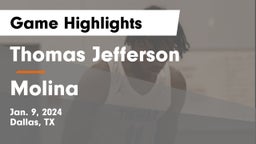 Thomas Jefferson  vs Molina  Game Highlights - Jan. 9, 2024