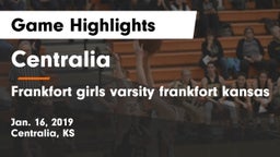 Centralia  vs Frankfort  girls varsity frankfort kansas Game Highlights - Jan. 16, 2019