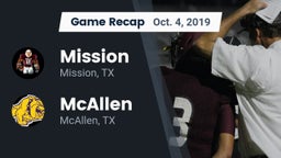 Recap: Mission  vs. McAllen  2019