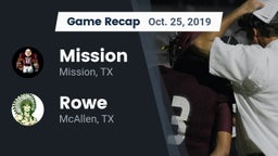 Recap: Mission  vs. Rowe  2019