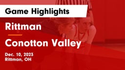 Rittman  vs Conotton Valley  Game Highlights - Dec. 10, 2023
