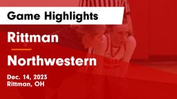 Rittman  vs Northwestern  Game Highlights - Dec. 14, 2023