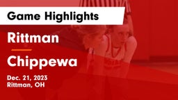 Rittman  vs Chippewa  Game Highlights - Dec. 21, 2023