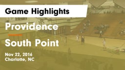 Providence  vs South Point Game Highlights - Nov 22, 2016