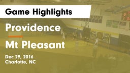 Providence  vs Mt Pleasant Game Highlights - Dec 29, 2016