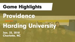 Providence  vs Harding University  Game Highlights - Jan. 23, 2018