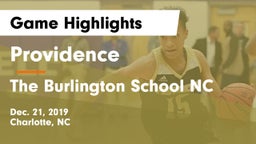 Providence  vs The Burlington School NC Game Highlights - Dec. 21, 2019