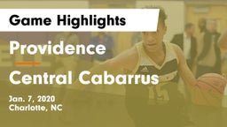 Providence  vs Central Cabarrus  Game Highlights - Jan. 7, 2020