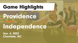 Providence  vs Independence  Game Highlights - Jan. 4, 2022