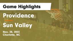 Providence  vs Sun Valley  Game Highlights - Nov. 28, 2023