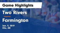 Two Rivers  vs Farmington  Game Highlights - Jan. 5, 2019