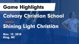Calvary Christian School vs Shining Light Christian Game Highlights - Nov. 19, 2018