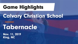 Calvary Christian School vs Tabernacle Game Highlights - Nov. 11, 2019